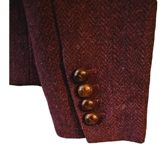 L.L. Bean Vintage Short Maroon 14 Regular Wool Tweed Blazer - Picture 7 of 7